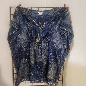 Blue Paisley Women's Top